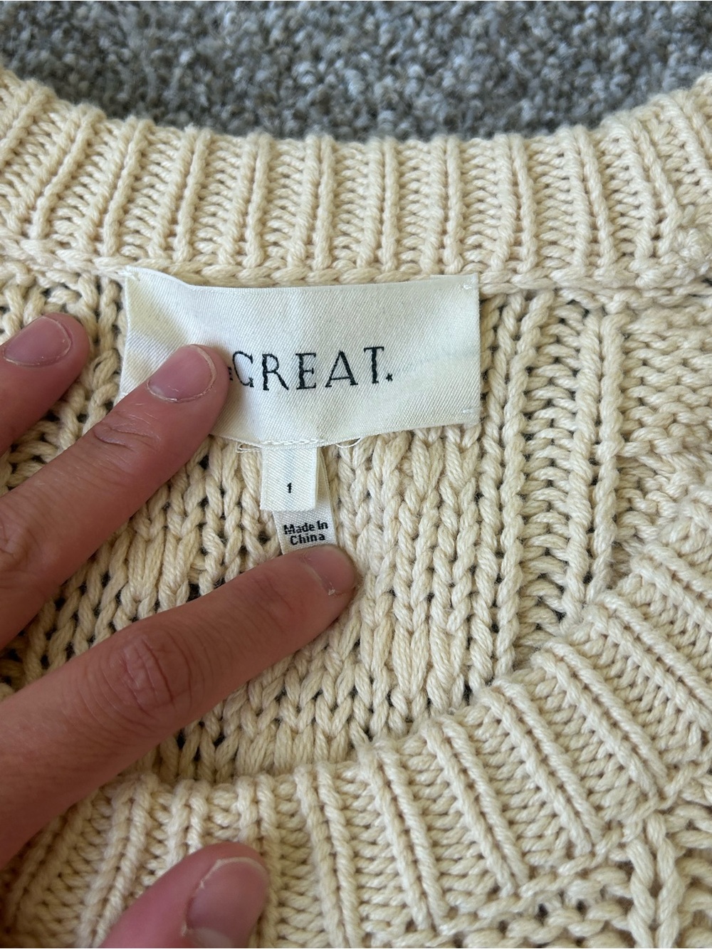 The Great Floral Cable Knit Sweater - Picture 7 of 9